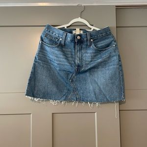 Madewell blue denim skirt